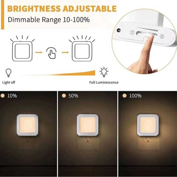 LED Plug-in Night Light with Dimmable Light Sensor
