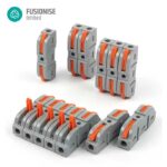 Spring Lever Terminal Block Electrical Cable Wire Connector Quick Splice Inline