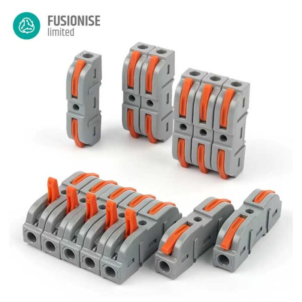 Spring Lever Terminal Block Electrical Cable Wire Connector Quick Splice Inline