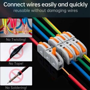 Spring Lever Terminal Block Electrical Cable Wire Connector Quick Splice Inline