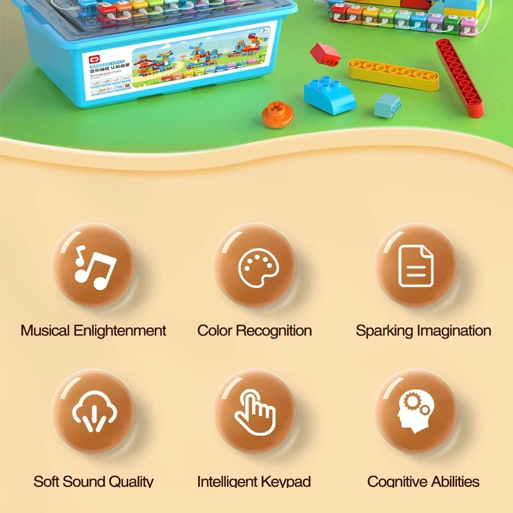 Musical building block toy