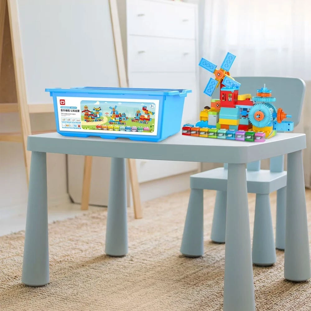 Musical building block toy