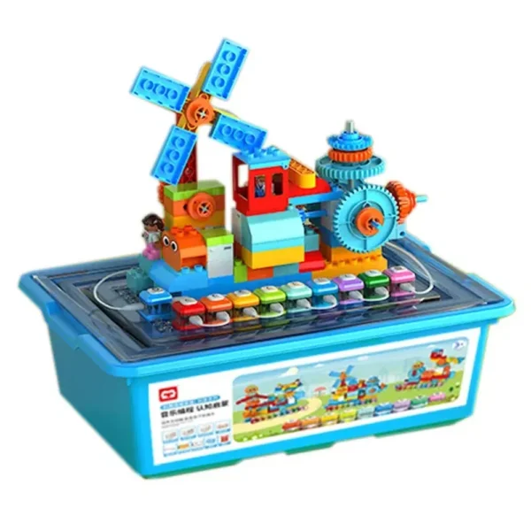 Musical building block toy