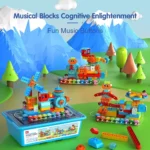 Musical building block toy