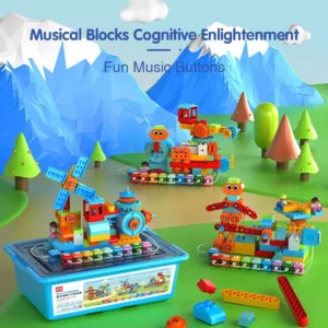 Musical building block toy